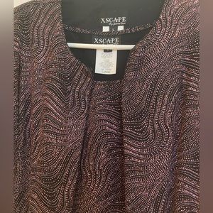 Xscape Joanna Chen Formal 2pc. Rose Gold Beaded Formal Top Sparkly Size L